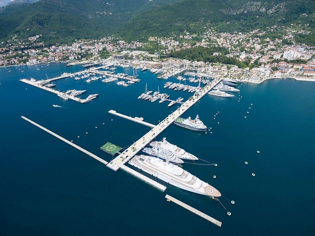 Porto Montenegro Marina Tivat Aerial view